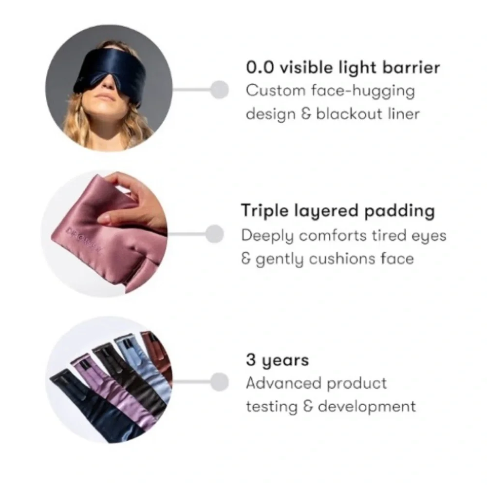 Drowsy Silk Sleep Mask - Moonlight Shadow